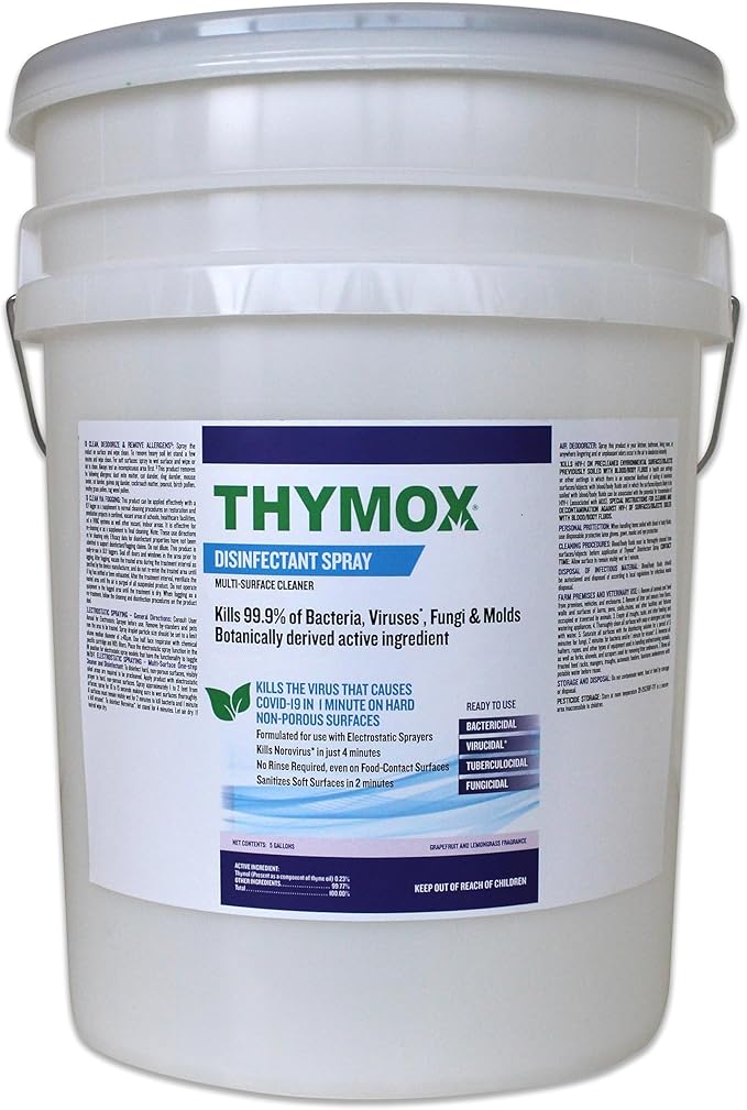 5 Gallon Pail Botanical Disinfectant - All Natural Cleaner Mold Remover Multipurpose Cleaner Mold Killer - Ideal for Restoration Jobs and Water Damage Pet Friendly Natural Disinfectant