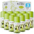 ScentBon Air Freshener Refill Metered Aerosol Can Cinnamon Fresh Linen Green Apple Mango Ocean Vanilla Pack of 12 (12 Green - Green Apple Scent)