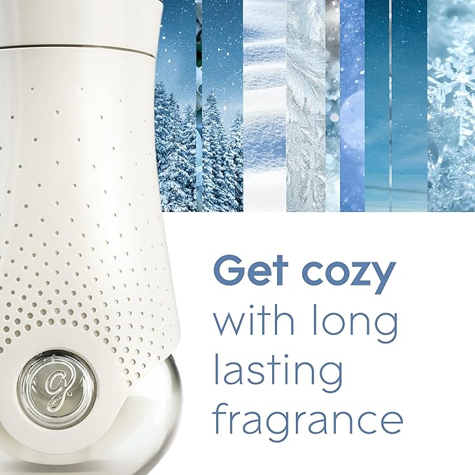 Glade PlugIns Refills Air Freshener Scented and Essential Oils for Home and Bathroom Snow Much Fun 3.35 Fl Oz 5 Count