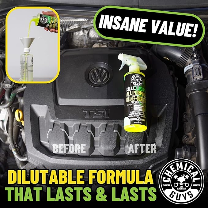 Chemical Guys CLD_101 All Clean+ Citrus-Based All Purpose Super Cleaner Safe for Cars Trucks SUVs Motorcycles RVs &amp More 128 fl oz (1 Gallon) Citrus Scent
