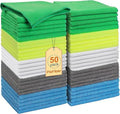 Microfiber Cleaning Cloths – 50 Pack 15x15 Ultra Soft Lint-Free Quick-Dry Towels for Cleaning Car Home Kitchen &amp Garage – Reusable Microfiber Rags