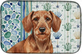 Caroline's Treasures Wirehaired Red Dachshund Coastal Sea Glass Dish Drying Mat Absorbent Dish Drying Mat Pad for Kitchen Counter Dish Drainer Mat for Countertop 14 x 21 Multicolor