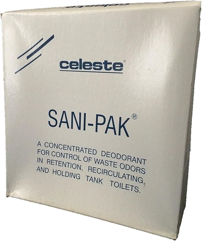 Celeste Sani-Pak Aircraft Lavatory Chemical Toilet Deodorant Biodegradable Packets 100ct {Rail Motor Coach Marine Recreational Vehicle RV and Portable Toilet}