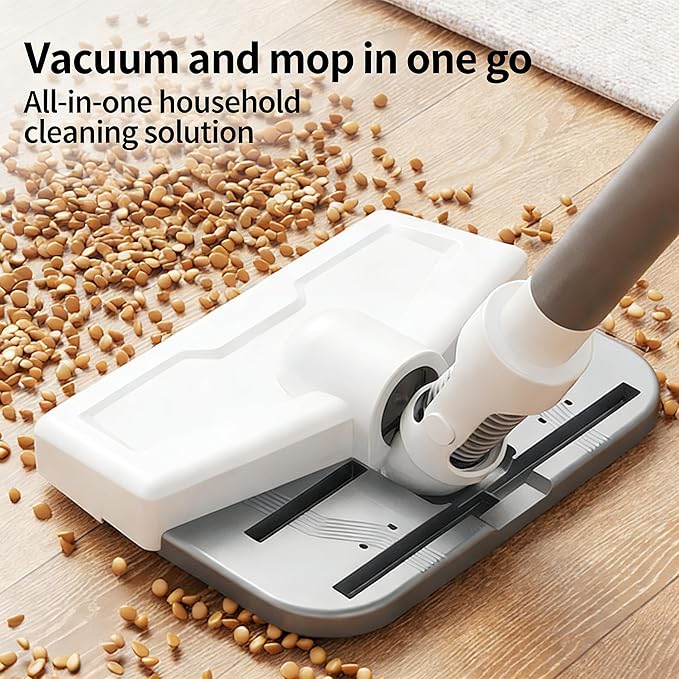 Wireless Vacuum Cleaner with Anti-Entanglement Design Rechargeable Lightweight and Suitable for Carpets Hard Floors and Other scenarios (White)