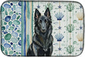 Caroline's Treasures Belgian Sheepdog Groenendael Coastal Sea Glass Dish Drying Mat Absorbent Dish Drying Mat Pad for Kitchen Counter Dish Drainer Mat for Countertop 14 x 21 Multicolor