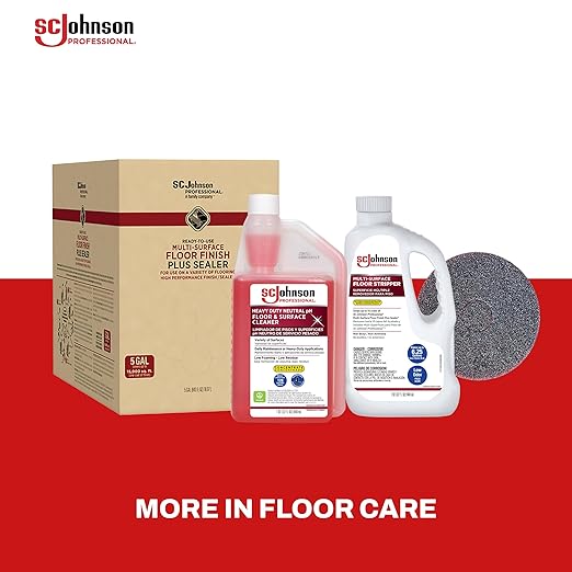 SC Johnson Professional Heavy Duty Neutral pH Floor and Surface Cleaner Floor Cleaner Concentrate 32 fl. oz. Bottle Case of 2 for Professional Use Only