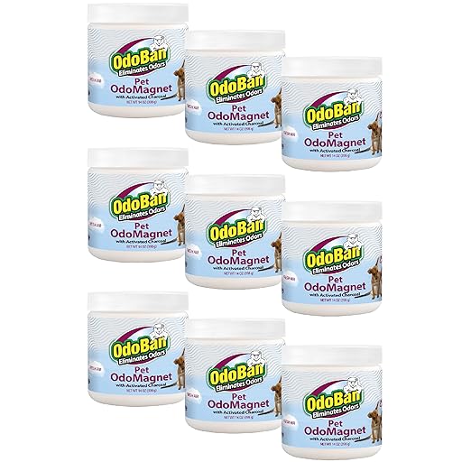 OdoBan OdoMagnet Pet Odor Eliminator with Activated Charcoal 14 Ounce 9-Pack Fresh Air Scent
