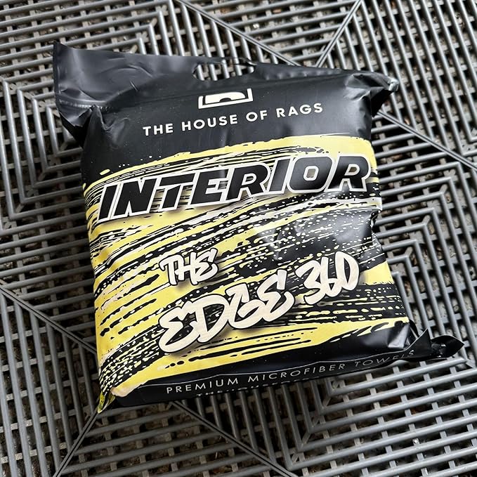 The Edge 360 Interior Microfiber Cleaning Towels 16x16 inches Premium Korean Quality 360 GSM Yellow 10 Pack
