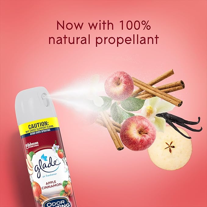 Glade Air Freshener Room Spray Apple Cinnamon 8.3 oz 6 Count