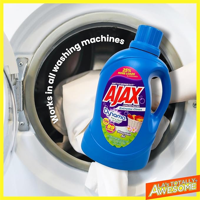 La's Totally Awesome 128oz Cleaner &amp Ajax 134oz Mountain Air Laundry Detergent – Ultimate Home Cleaning &amp Stain Removal Combo for Multi-Surface &amp Laundry Freshness