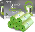 Compostable Trash Bags - FORID 8 Gallon Garbage Bags 150 Count Trash Can Liners 30 Liter Unscented Medium Wastebasket Bags for Kitchen Bathroom Home Office Garbage Can (5Rolls/Green) - Durable &amp T