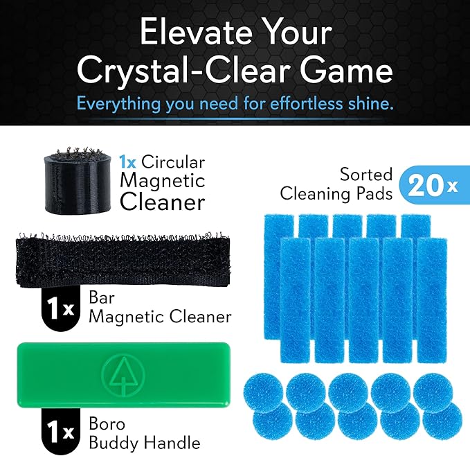 SNOWTREE - BoroBuddy Pro Magnetic Glass Cleaner + Rez Relief Liquid Cleaning Solution Bundle | Green BoroBuddy with 12 oz Rez Relief 420 Liquid Cleaner for Glass Metal Ceramic &amp Silicone