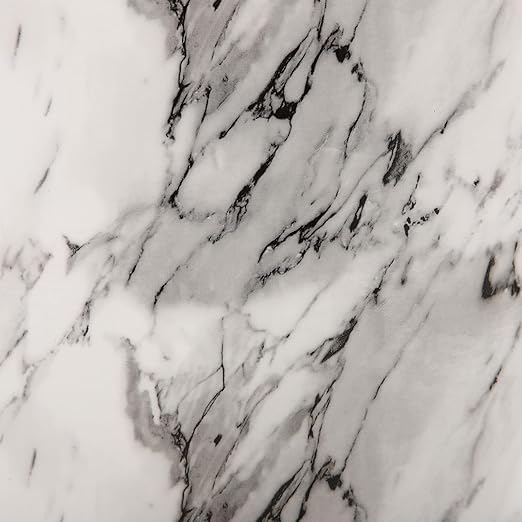 Marble Pattern Trash Bin with Spacious Design for Bathroom Bedroom Living Clean Wastebasket Stable Non-tip Household Garbage Container for Office and Home Use