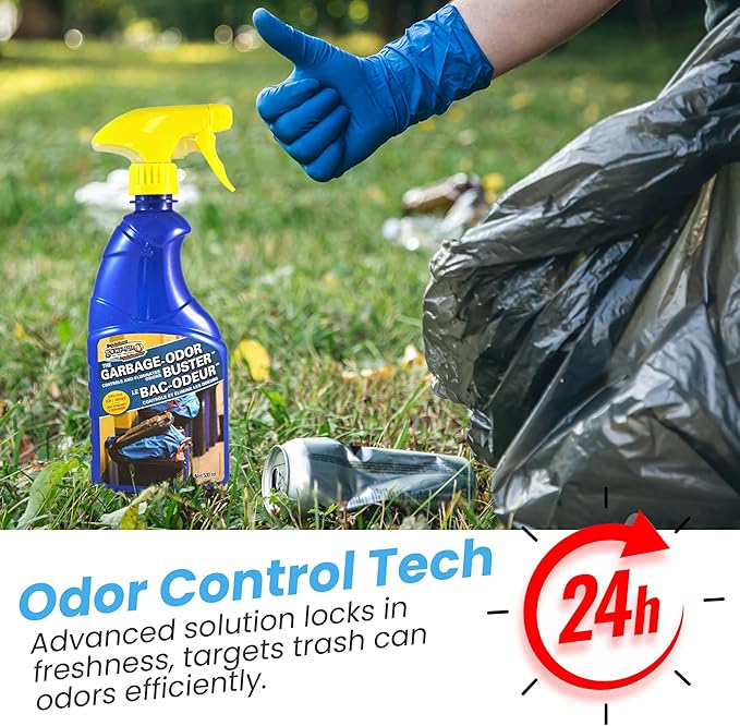 Surf-Pro Outdoor Trash Can Odor Eliminator Spray 500ml (16.9 oz) Long-Lasting Fresh Scent Deodorizer for Garbage Compost &amp Pet Waste Bins