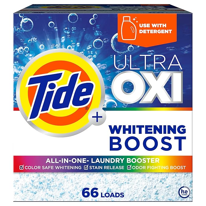 Tide Ultra Oxi Whitening Boost 57 oz All in One Laundry Booster Color Safe Whitening Stain and Odor Fighter