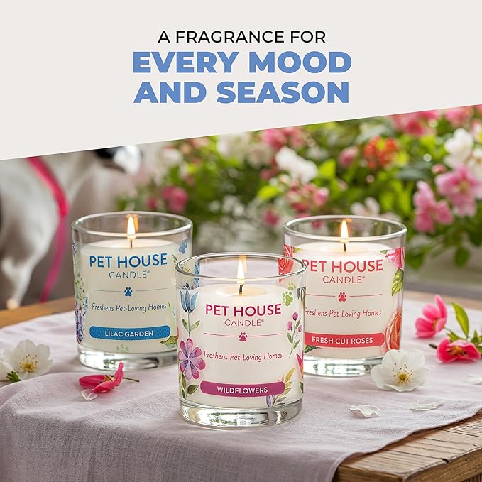 Pet House Candles Plant Based Cookie Scented Candle Clean Burning Long Lasting for Home Sugar Cookies