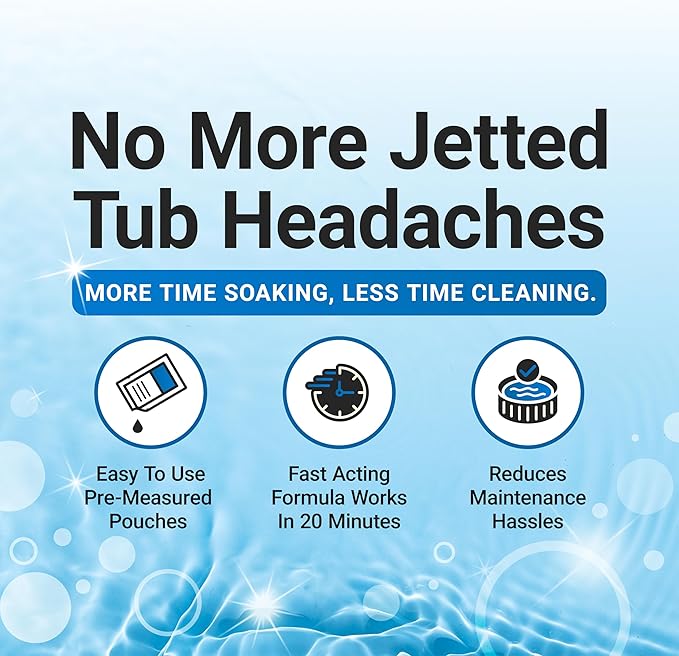 Bio Ouster Jetted Tub Cleaner Kit - Jet and Jacuzzi Tub Cleaner for Jets Tubes and Bathtubs - Includes Microfiber Towel - Professional Grade Formula Made in USA (Kit)