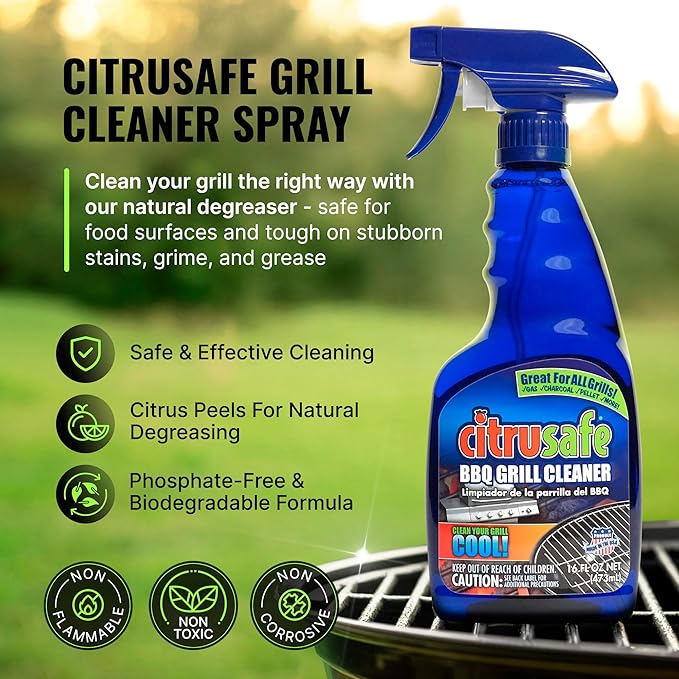 Citrusafe BBQ Grill Cleaner Exterior Cleaner &amp Microfiber Towel