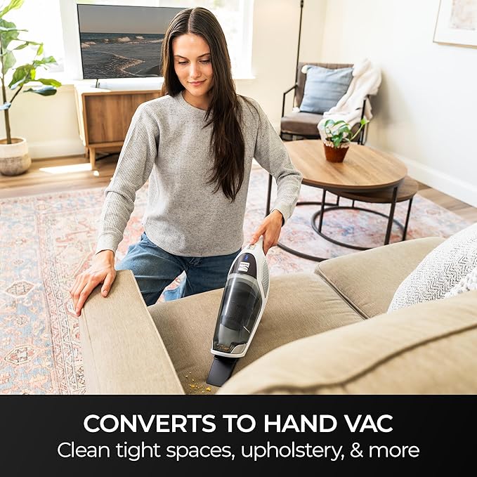 Kenmore 200 Series DS2000 Cordless Stick Vacuum Lightweight Cleaner 2-Speed Power Suction LED Headlight 2-in-1 Handheld for Hardwood Floor Low Pile Carpet &amp Pet Hair