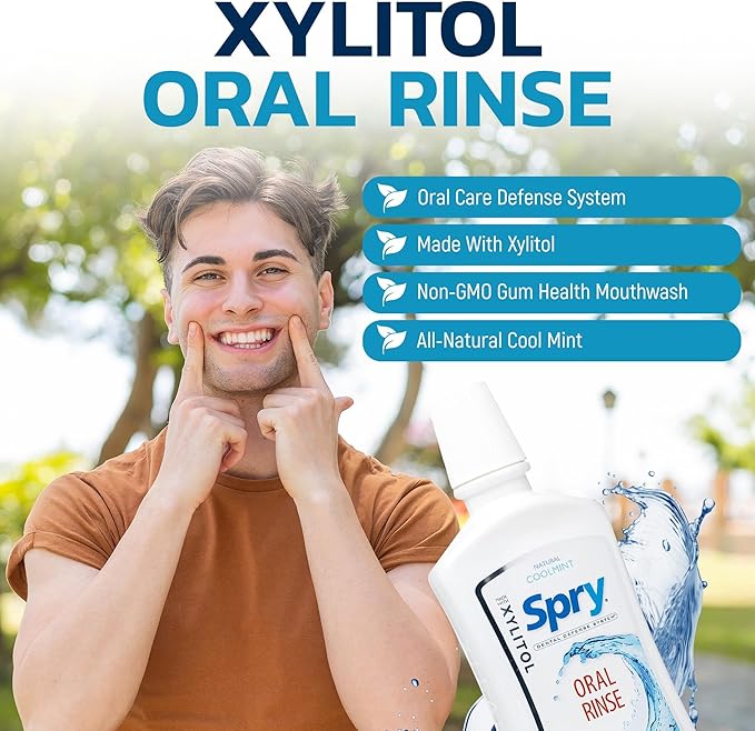 Spry Total Dental Health Kit All Day Oral Care and Gum Health Kit Including Xylitol Sugar Free Gum Candy Mints Oral Rinse and Spearmint Toothpaste