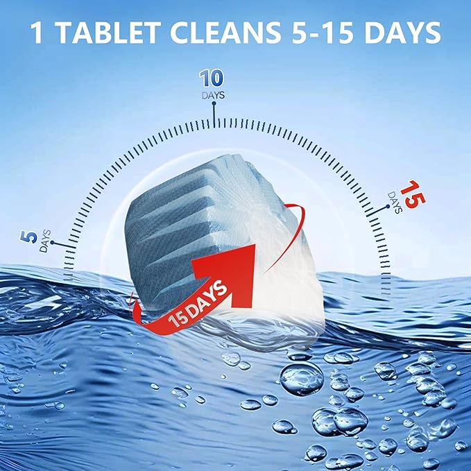 Toilet Bowl Cleaner Tablets Automatic Toilet Tank Cleaner for Deodorizing &amp Descaling Long-Lasting with Sustained Release Technology for Bathroom Cleaners Blue &amp White 40 Packs