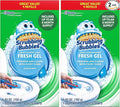 Scrubbing Bubbles Fresh Gel Toilet Cleaning Stamp Rainshower Dispenser with 4 Refills - Pack of 2