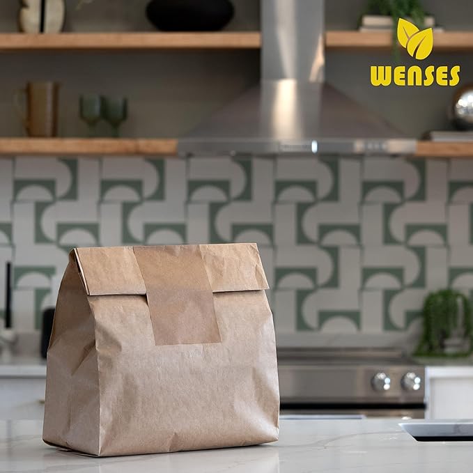 Trash Compactor Bags for Kitchen (24-Pack) 25% Thicker Kraft Paper Compactor Bags with Leak-Proof Liner &amp Sticker Seals
