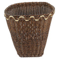 DOITOOL Elegant Woven Trash Can for Bathroom Office Decorative Waste Basket for Housewarmings