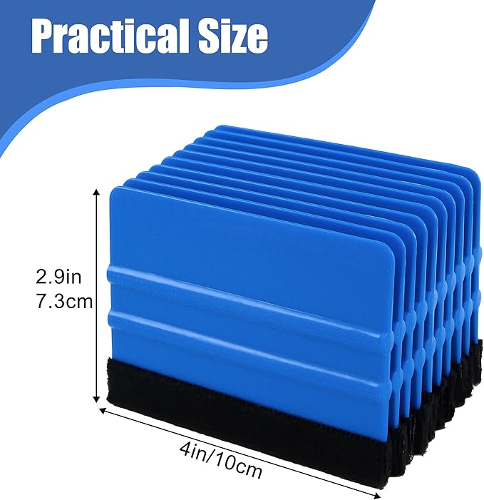 Tint Squeegee 30 Pcs Deformation-Resistant Vinyl Squeegee with Fabric Felt Edge and Removable Felt Pad Prevents Scratches and Scuffs 4x2.9 Inches for Window Tinting Car Film or Poster Application