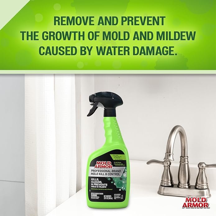 Mold Armor Professional Brand Mold Kill &amp Control Spray 32 oz. Hard Surface Mold and Mildew Remover Visible Results in Minutes Eliminates Bacteria and Viruses