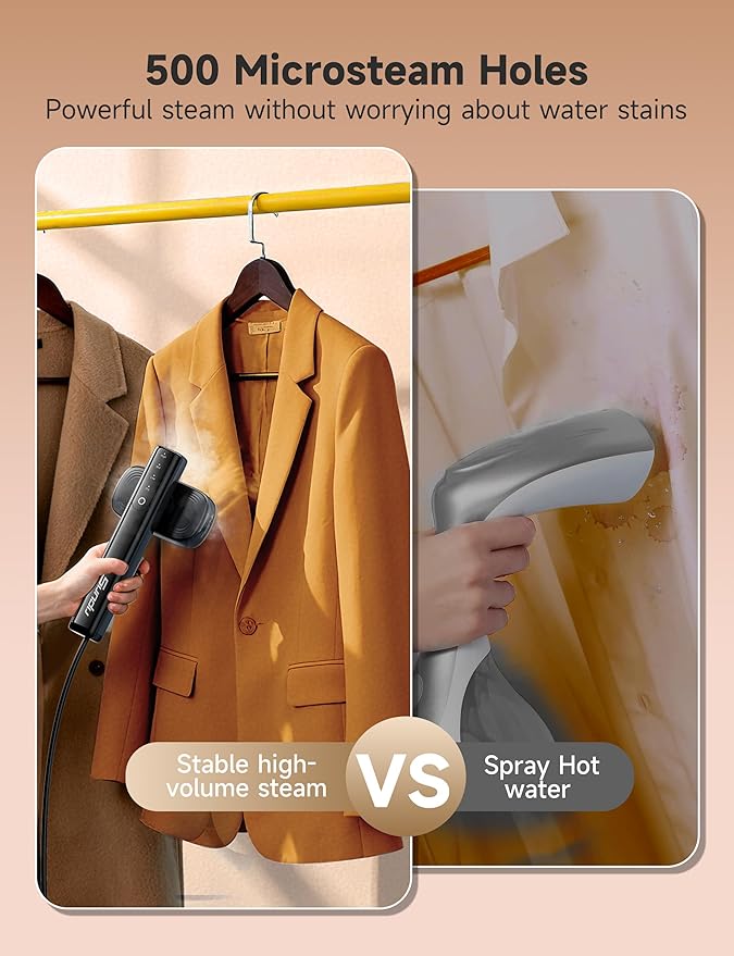 Travel Steamer for Clothes Portable Handheld Design Clothing Wrinkles Remover Strong Penetrating Steam 1200W Powerful 2 In 1 Steamer &amp Iron 100ml Big Capacity Home Office Travel