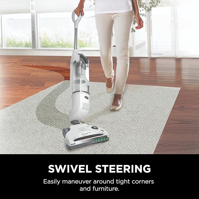 Shark SV1106 Navigator Freestyle Upright Bagless Cordless Stick Vacuum for Carpet Hard Floor and Pet with XL Dust Cup and 2-Speed Brushroll White/Grey