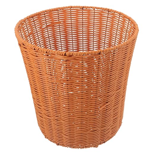 PRETYZOOM Waste Basket for Home and Kitchen Imitation Rattan Woven Trash Can Multipurpose Storage Basket for Organizing Clean Design for Spaces