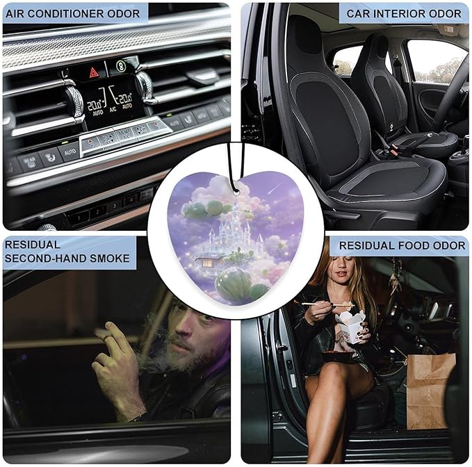 5PCS Car Air Freshener Hanging Personalized Double Sided Up Balloons Car Fresheners Long Lasting New Cars Scents Cute Automotive Freshies for Closets Drawers (tea)