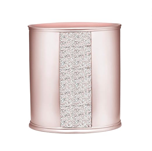 Zahari Home Sinatra Waste Basket Decorative Beautiful Designs Bathroom Bedroom Living Room Decor Blush