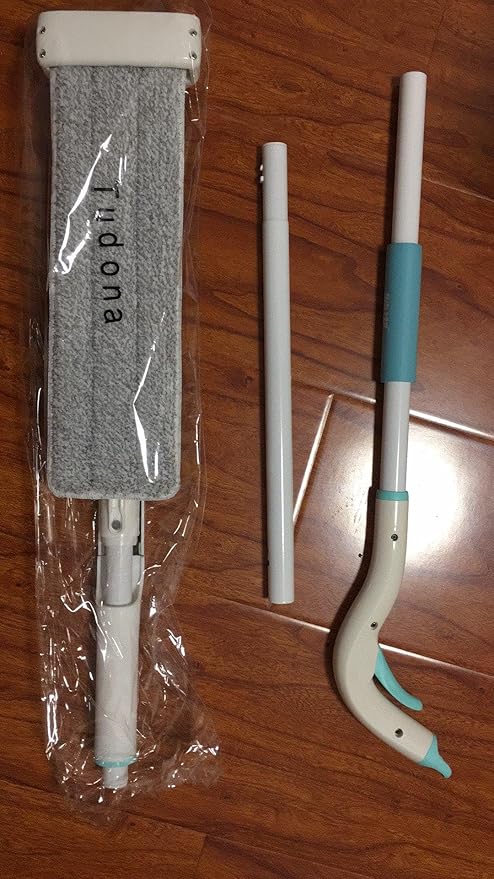 Triangle Mop Set with 2 Refills - 360° Rotating Floor Cleaning Mop for Home Kitchen Bathroom