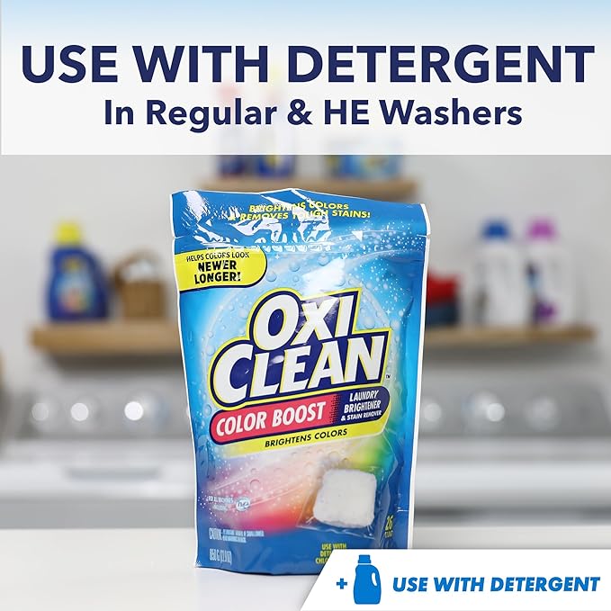 OxiClean Color Boost Laundry Brightener and Stain Remover Power Paks 26 Count