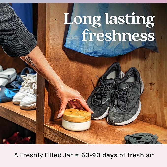Azuna Air Freshener and Odor Eliminator for Strong Odor Gel 12oz Refill Pouch | Plant-Based &amp Long Lasting | Pet Smoke Home and Bathroom | Aromatherapy Scent | Lasts 60–90 Days