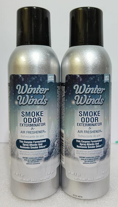 Smoke Odor Exterminator 198 gm/ 7 oz Large Spray Winter Winds 7oz Can 2 Pack. Assorted