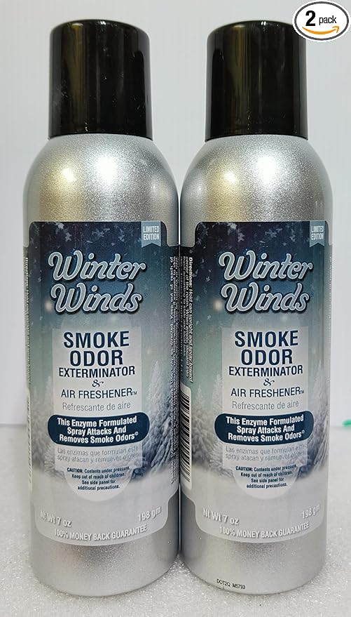 Smoke Odor Exterminator 198 gm/ 7 oz Large Spray Winter Winds 7oz Can 2 Pack. Assorted