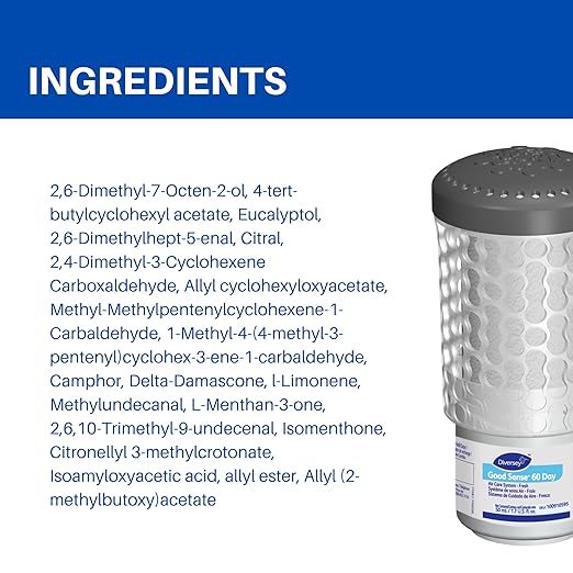 Diversey 100910595 Good Sense 60 Day Air Care System Cartridge Deodorizer &amp Freshener for Restrooms Gyms &amp High Traffic Public Spaces Fresh Scent Refill 1-Cartridge (Pack of 6)