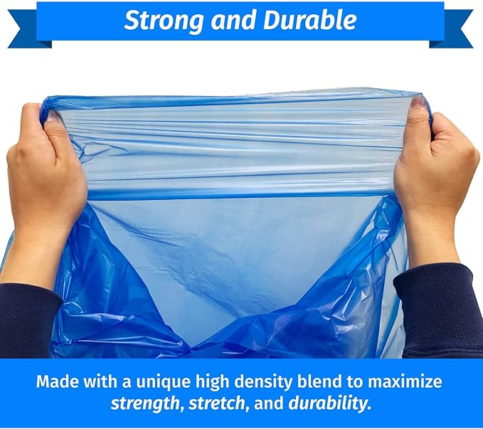 Reli. SuperValue 13 Gallon Recycling Bags | 500 count Bulk | Tall Kitchen | Blue Trash Bags