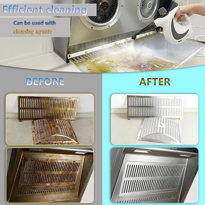 Handheld Pressurized Steam Cleaner with 12 pcs Accessories Portable Steamer for Cleaning Steam Cleaner for Home Use Steamer for Cleaning Car Furniture Floor Upholstery Grout and Tile Deep Gray
