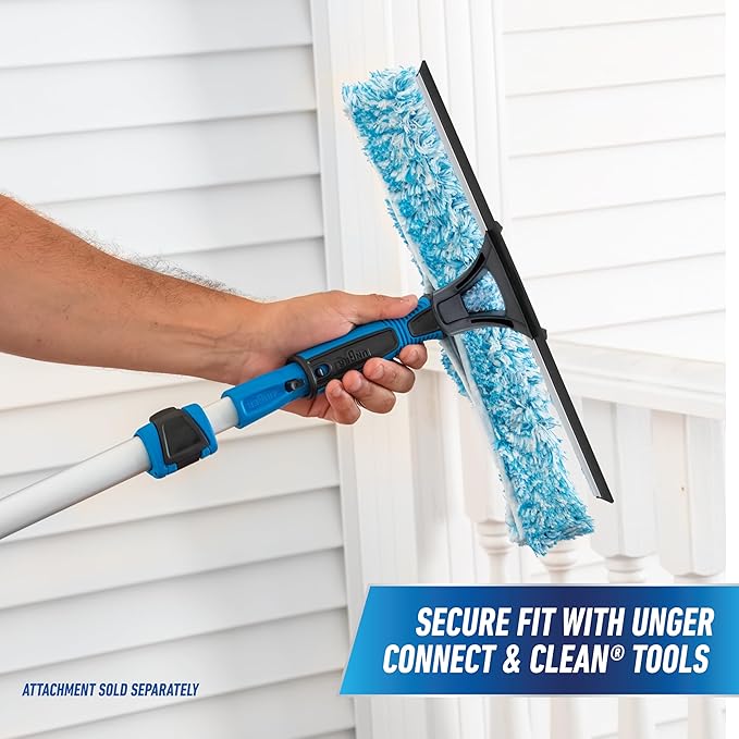 Unger Professional Connect &amp Clean 3’-6’ Aluminum Telescopic Extension Pole with Locking Cone &amp Quick-Flip Clamp – Compatible with Cleaning Tool Attachments Window Cleaning &amp Dusting Tool