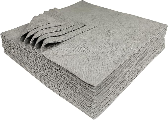 Ultra-Cut Absorbent Microfiber Towels Silver-Embedded Lint &amp Scratch-Free for Home Lab &amp Dairy Industry Use 12x12 Inches 25-Pack
