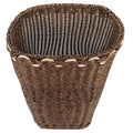 TOYANDONA Woven Waste Basket Rustic Style Desktop Trash Can for Office Bathroom Compact Natural Storage Bin for Recycling and Waste Disposal
