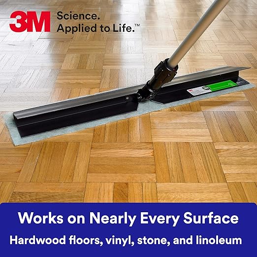 3M Easy Trap II Holder Flip Holder for 3M Easy Trap Duster Sweep and Dust Sheets 35” Hook and Loop Dust Remover Sweeper Mop Head For Gyms Bathrooms Commercial Floors 55936