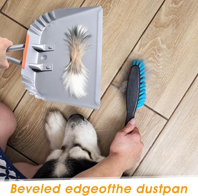4 Pack Heavy Duty Metal Dustpan Large Wide Dust Pans for Household Handheld Wide Scooper and Debris Cleaning Tool Ideal for Home and Commercial Use(Grey12 Inch)