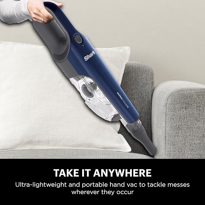 Shark CH964AMZ 2-in-1 Cordless &amp Handheld Vacuum Ultracyclone System Ultra-Lightweight and Portable for Car and Home Washable Filter XL Dust Cup Crevice Tool &amp Scrubbing Brush Blue