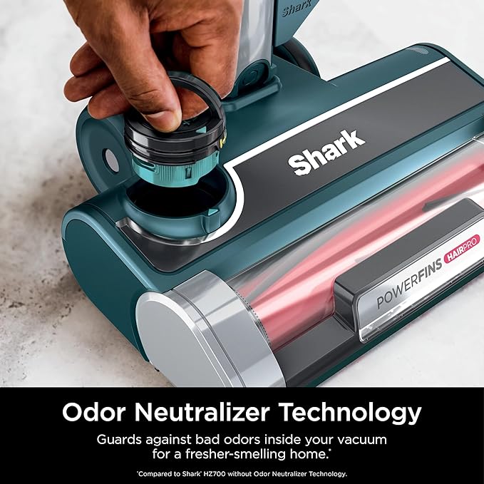 Shark HZ700 Ultralight PetPro Corded Stick Vacuum with PowerFins HairPro Odor Neutralizer Technology Crevice &amp Upholstery Tool Blue Iris (Renewed)